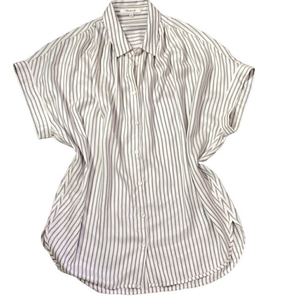 Madewell Central Shirt in Dalton Stripe Sz S #149H - Picture 7 of 9